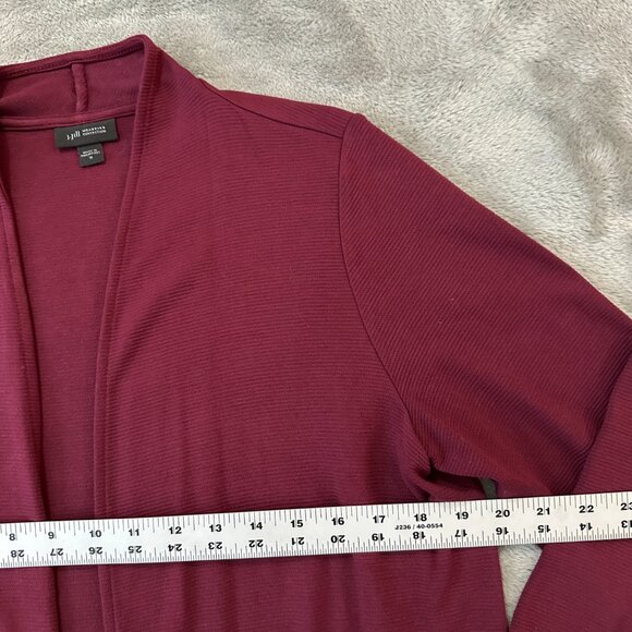 J. Jill Wearever Collection Burgundy Long Sweater Cardigan Women's MEDIUM - Picture 5 of 6